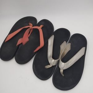 2 Pairs of Olukai Ohana Flip-Flops